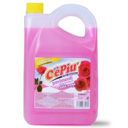 Ce' Piu' Detersivo Lavapavimenti Profumato - 4 Litri - Rosa - Floreale