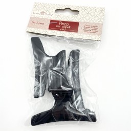 Linea Dolly 3 Pinze Per Capelli Nere
