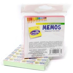 Post-it Memos Appunti Adesivi - Quadrati 76x76mm - Vari Colori