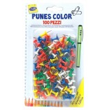 Spilli Cartografici - Puntine - 100 Pezzi - Colori Assortiti