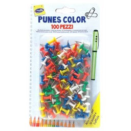 Spilli Cartografici - Puntine - 100 Pezzi - Colori Assortiti