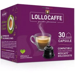 Lollo Caffe' Espresso 30 Capsule - Dek Decaffeinato - Nescafe' Dolce Gusto