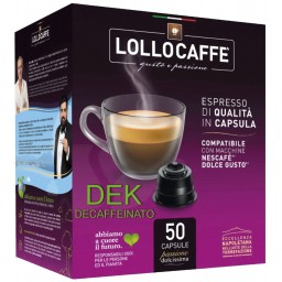 Lollo Caffe' Espresso 50 Capsule - Miscela Dek - Nescafe' Dolce Gusto
