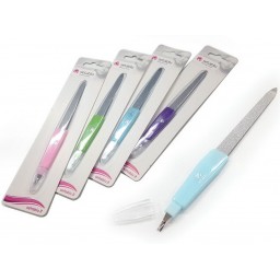 Setablu Lima Per Unghie In Metallo Con Leva Cuticole - Colori Assortiti