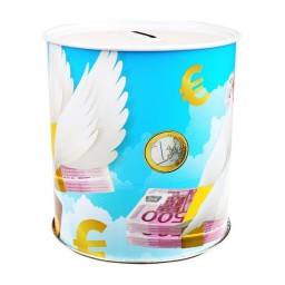 Salvadanaio Latta Alto 13cm Diametro 11cm - Varie Fantasie Assortite