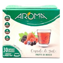 Aroma Light 30 Capsule Di Gusto - Frutti Di Bosco - Compatibili A Modo Mio