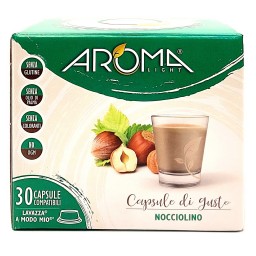 Aroma Light 30 Capsule Di Gusto - Nocciolino - Compatibili A Modo Mio