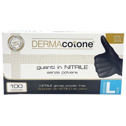 Guanti Nitrile Neri 100pz L Derma   !474