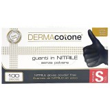 Derma 100 Guanti Monouso In Nitrile Neri - Non Talcati - Taglia Piccola S 7