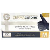 Guanti Nitrile Neri 100pz M Derma   !504
