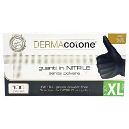 Guanti Nitrile Neri 100pz Xl Derma  !511