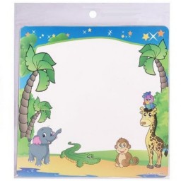 Cartoncino Da Colorare Con Cornice Decorata - 25x25cm - Decori Assortiti