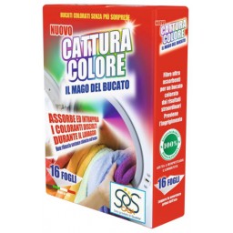 Sos Fogli Acchiappacolore Catturacolore - 16 Fogli - Bucato Mano Lavatrice