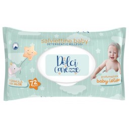 Dolci Carezze Salviettine Imbevute - 72 Pezzi - Apertura Pop-up - Con Aloe
