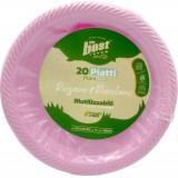 The Best 20 Piatti Plastica Riutilizzabili - Piani Diametro 22cm - Rosa