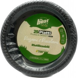 The Best 25 Piatti Plastica Riutilizzabili - Dessert Diametro 17cm - Nero