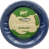 The Best 20 Piatti Plastica Riutilizzabili - Piani Diametro 22cm - Blu