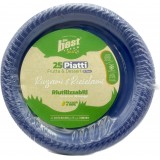 The Best 25 Piatti Plastica Riutilizzabili - Dessert Diametro 17cm - Blu