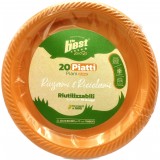 The Best 20 Piatti Plastica Riutilizzabili - Piani Diametro 22cm - Arancio