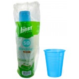 The Best 50 Bicchieri Monouso In Plastica - 200cc - Azzurro