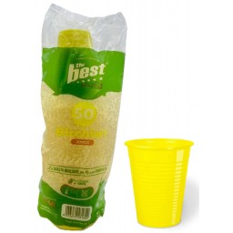 The Best 50 Bicchieri Monouso In Plastica - 200cc - Giallo