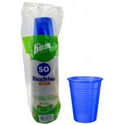 The Best 50 Bicchieri Monouso In Plastica - 200cc - Blu
