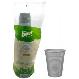 The Best 50 Bicchieri Monouso In Plastica - 200cc - Argento