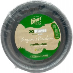 The Best 20 Piatti Plastica Riutilizzabili - Piani Diametro 22cm - Argento