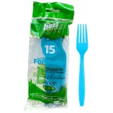 The Best 15 Forchette Monouso In Plastica - 17cm - Azzurro