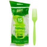 The Best 15 Forchette Monouso In Plastica - 17cm - Verde
