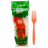 The Best 15 Forchette Monouso In Plastica - 17cm - Arancio