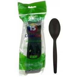 The Best 15 Cucchiai Monouso In Plastica - 17cm - Nero