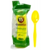 The Best 15 Cucchiai Monouso In Plastica - 17cm - Giallo