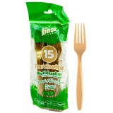 The Best 15 Forchette Monouso In Plastica - 17cm - Oro