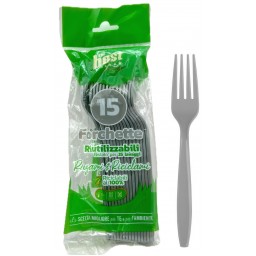 The Best 15 Forchette Monouso In Plastica - 17cm - Argento