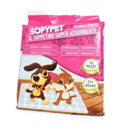 Sofys 10 Traverse Per Animali 60x60cm - Tappetini Assorbenti Multiuso