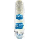 Sofys Bicchieri In Cartoncino - 165ml - 50 Pezzi - Bianco