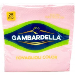 Gambardella Tovaglioli Doppio Velo 33x33cm 25 Pezzi - Rosa