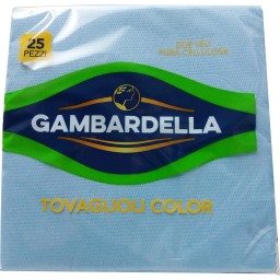 Gambardella Tovaglioli Doppio Velo 33x33cm 25 Pezzi - Celeste