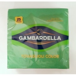 Gambardella Tovaglioli Doppio Velo 33x33cm 25 Pezzi - Verde