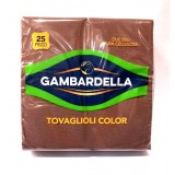 Gambardella Tovaglioli Doppio Velo 33x33cm 25 Pezzi - Marrone