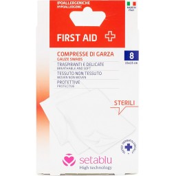 Setablu Compresse Di Garza Per Medicazione - 15x15cm - 8 Pezzi