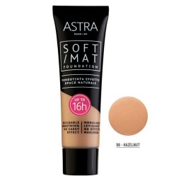 Astra Soft/mat Fondotinta Effetto Opaco Naturale - 16h+ - 06 - Hazelnut