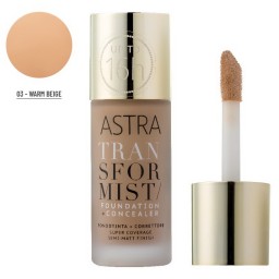 Astra Transformist Fondotinta + Correttore Semi Matt Finish - 03 Warm Beige