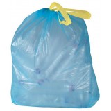 Ecomi' 15 Sacchi Pattumiera 50x60cm Azzurri Profumati - Maniglie Legaveloce