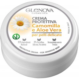 Glenova Crema Protettiva - 120ml - Camomilla E Aloe Vera - Pelli Delicate