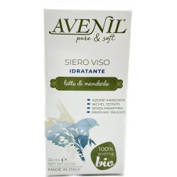 Avenil Siero Viso - 30ml - Idratante Azione Immediata - Latte Di Mandorle
