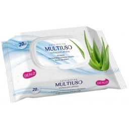 Dealo 20 Salviettine Umidificate Profumate Multiuso - Rinfrescanti Aloe Vera