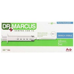 Dr Marcus 10 Siringhe Monouso Sterili - 5ml - Ago Indolore Ultrasottile