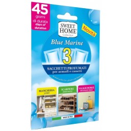 Sweet Home 3 Sacchetti Profumati Per Armadi E Cassetti 45gg - Blu Marine